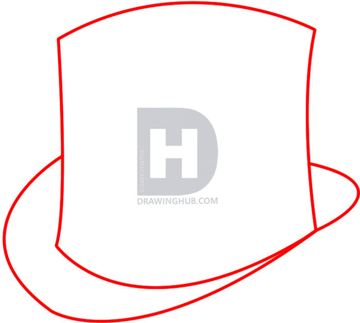707x634 How To Draw A Hat, Step