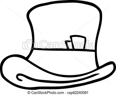 450x370 Line Drawing Cartoon Top Hat