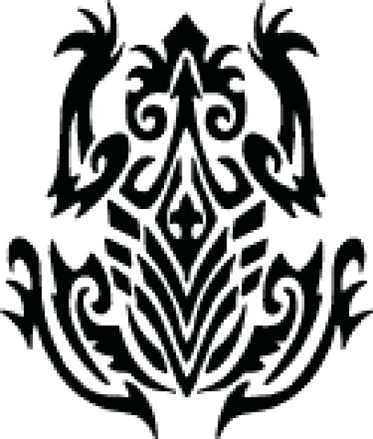 532x626 Frog Top View Tribal Frog Top View Design Free Vector Frog Top
