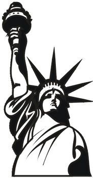 183x350 Statue Of Liberty Torch Silhouette
