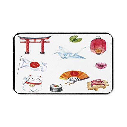 425x425 Japanese Wristband Mouse Pad, Hand Drawn Traditional