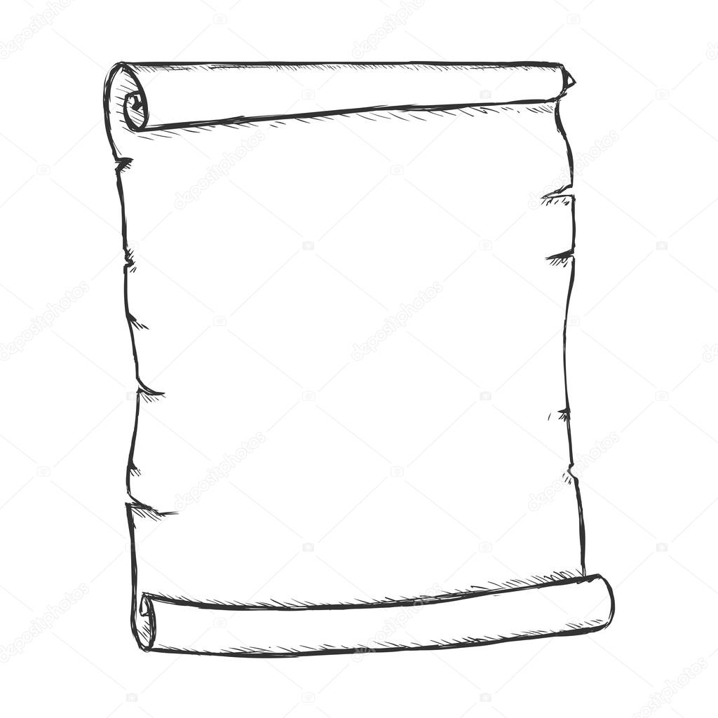 1024x1024 Scroll Drawing Torn For Free Download