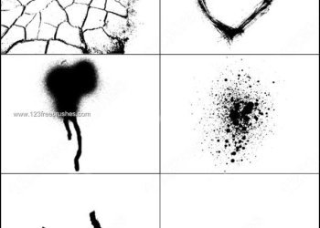 350x250 Torn Paper Brushes Photoshop Free Download