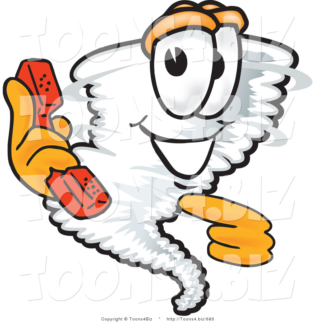 1024x1044 Vector Illustration Of A Cartoon Tornado Mascot Holding