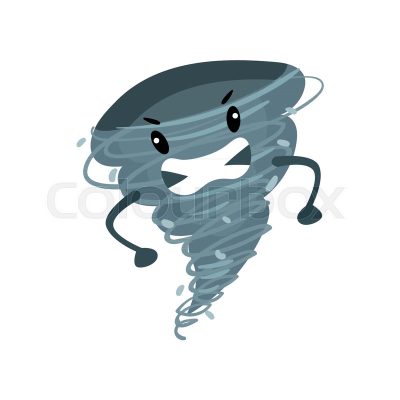800x800 Angry Hurricane Character Gray Stock Vector Colourbox