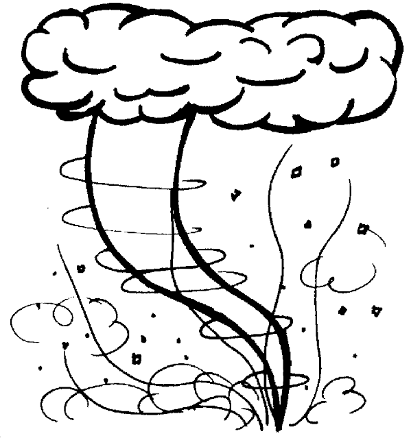 599x639 Tornado Coloring Pages Return To Main