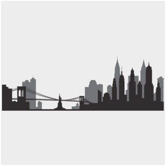 340x340 New York Skyline Coloring