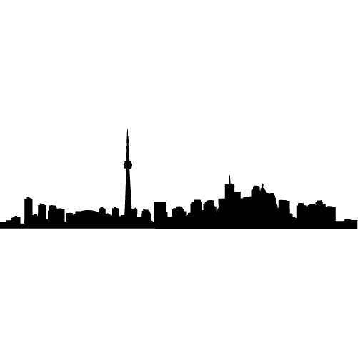 501x501 Toronto Skyline Silhouette Large Vinyl Wall Decal