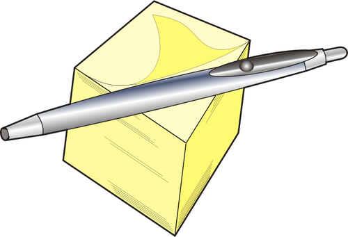 500x341 Pen And Notepad Vector Drawing