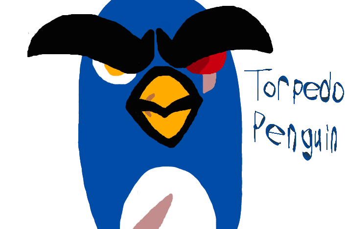 709x469 Angry Birds Torpedo Penguin Da Muro Drawing