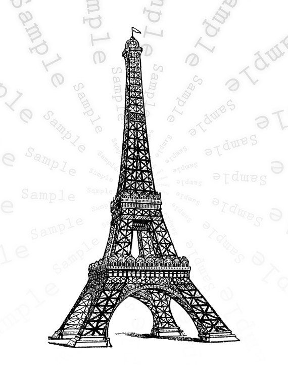 570x738 Drawn Eiffel Tower Tattoo