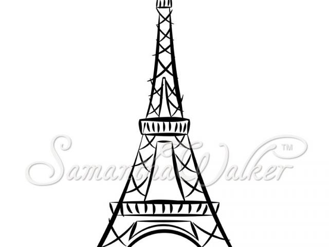 640x480 Free Drawn Eiffel Tower, Download Free Clip Art