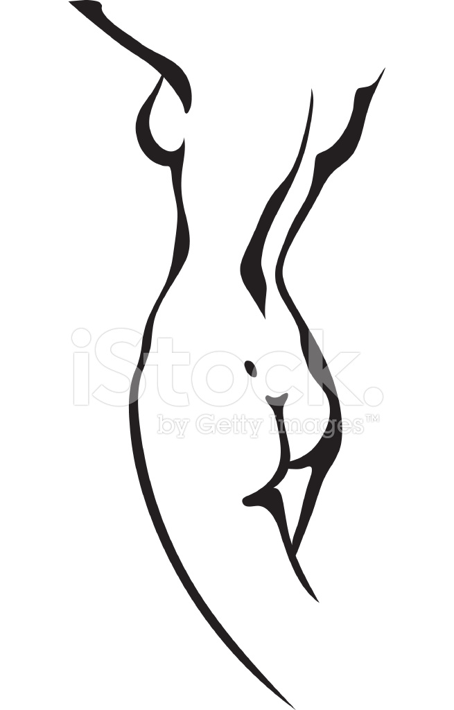 655x1024 Sketch Of Woman Torso Stock Vector