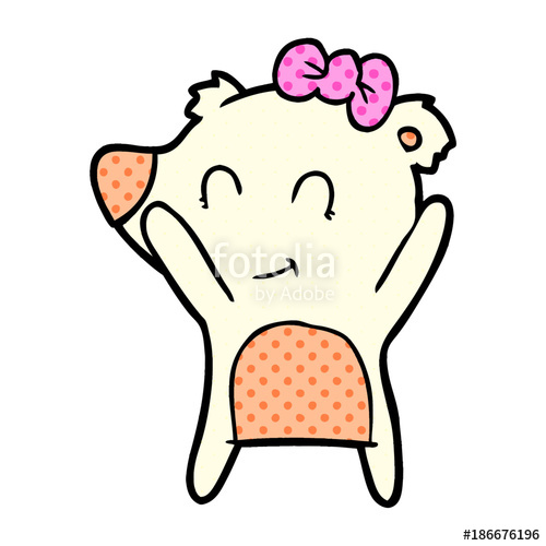 500x500 Female Polar Bear Cartoon Stock Image And Royalty Free Vector