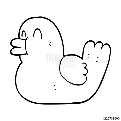 500x500 Line Drawing Cartoon Flying Duck Stock Image And Royalty Free