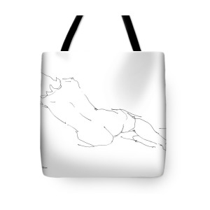 300x300 Female Erotic Sketches Tote Bag For Sale