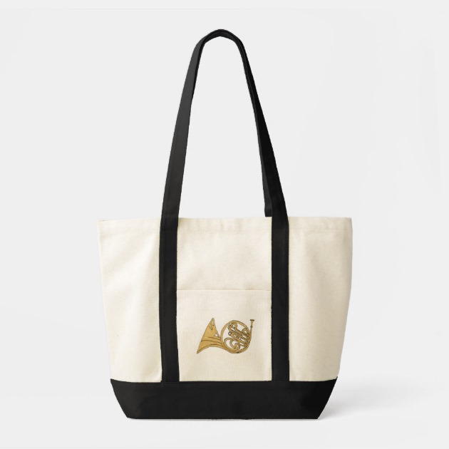 630x630 French Horn Musical Instrument Drawing Tote Bag