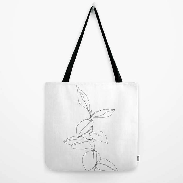 700x700 One Line Minimal Plant Leaves Drawing