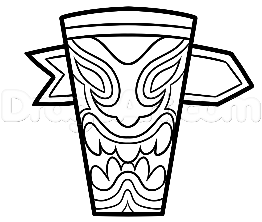 1112x941 Drawing A Totem Easy, Step