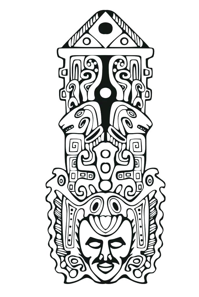 684x1024 totem pole printables totem pole animal coloring pages printable