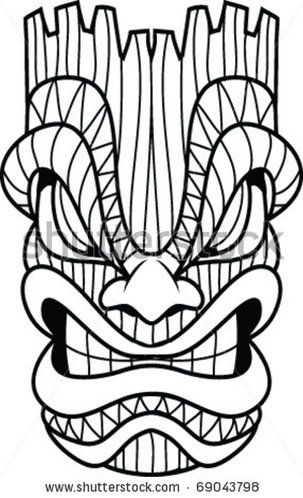 303x498 Cricut I Know, Right Tiki Mask, Tiki