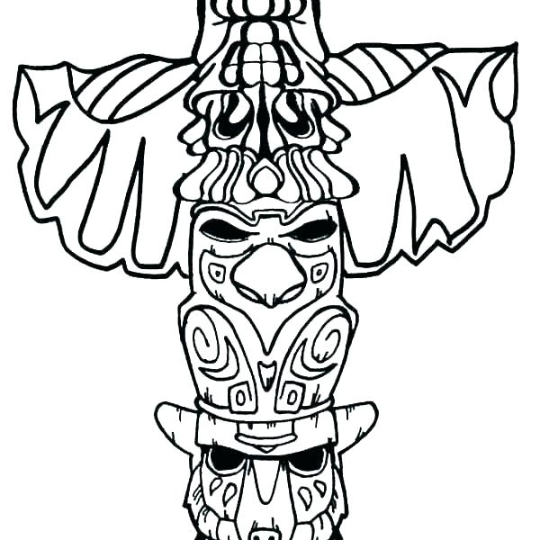 600x600 Totem Pole Coloring