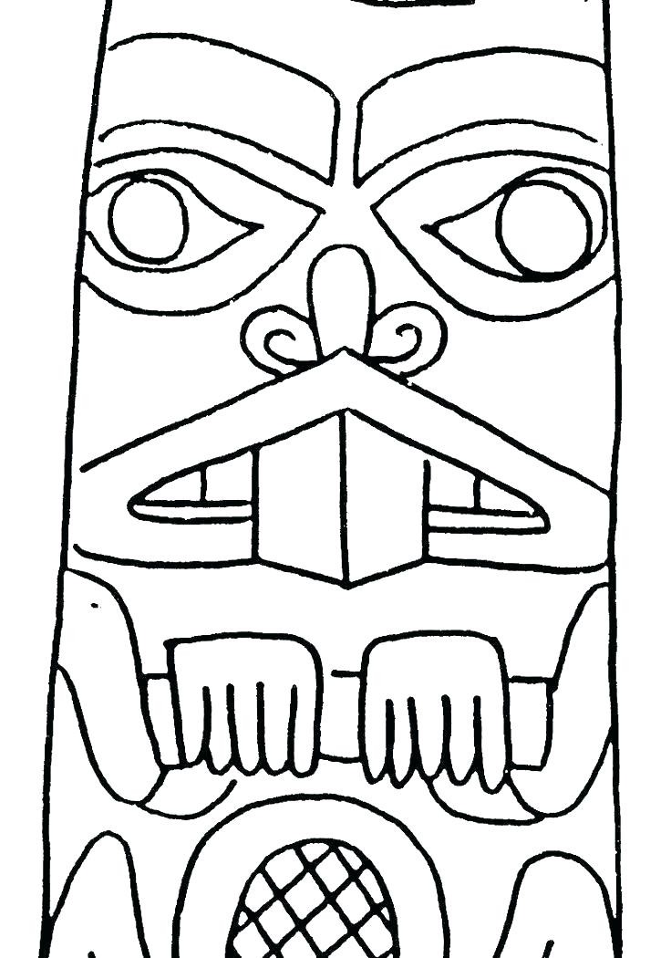 736x1050 Totem Pole Tattoo Tiki Bear Drawing