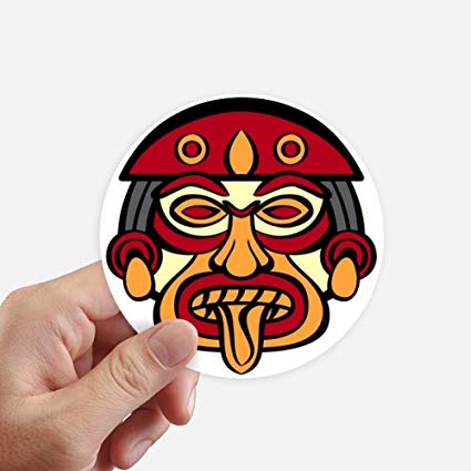 425x425 Diythinker Indian Abstract Art Drawing Totem Pole Face