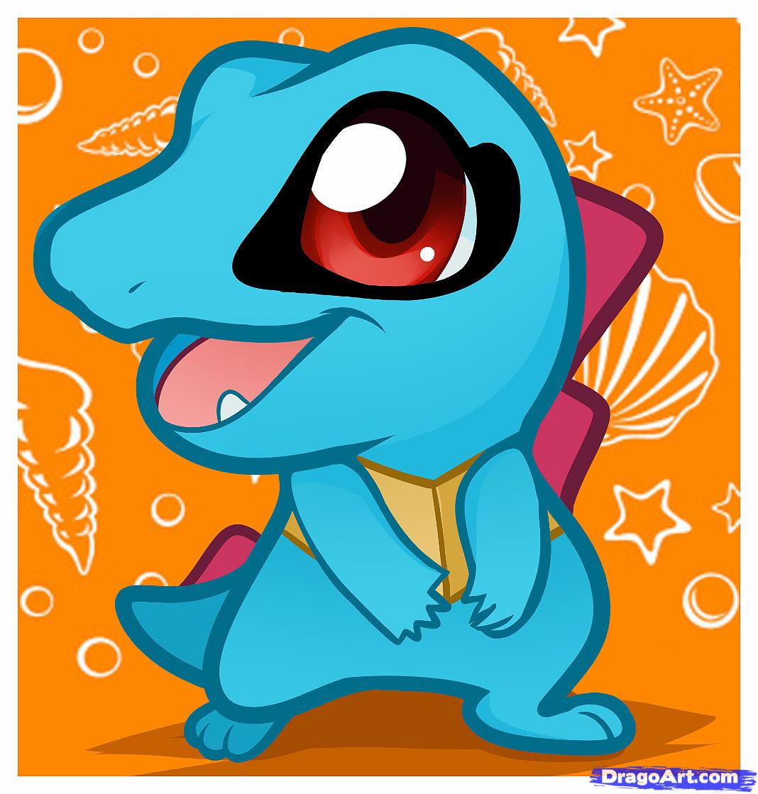 1068x1119 How To Draw Chibi Totodile, Totodile, Step