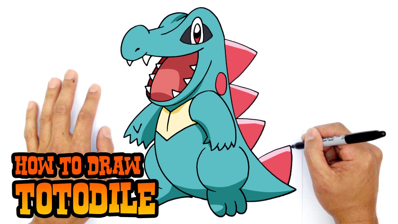 1280x720 How To Draw Pokemon Totodile