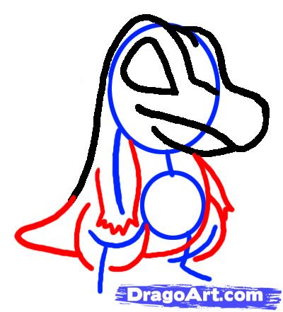 400x441 Step How To Draw Totodile