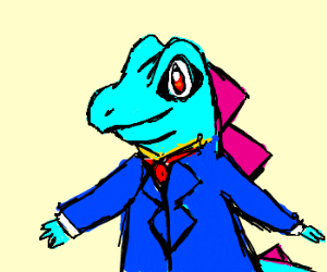 300x250 Totodile In A Blue Suit
