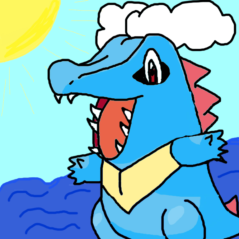 768x768 Drew My Favorite Pokemon, Totodile!