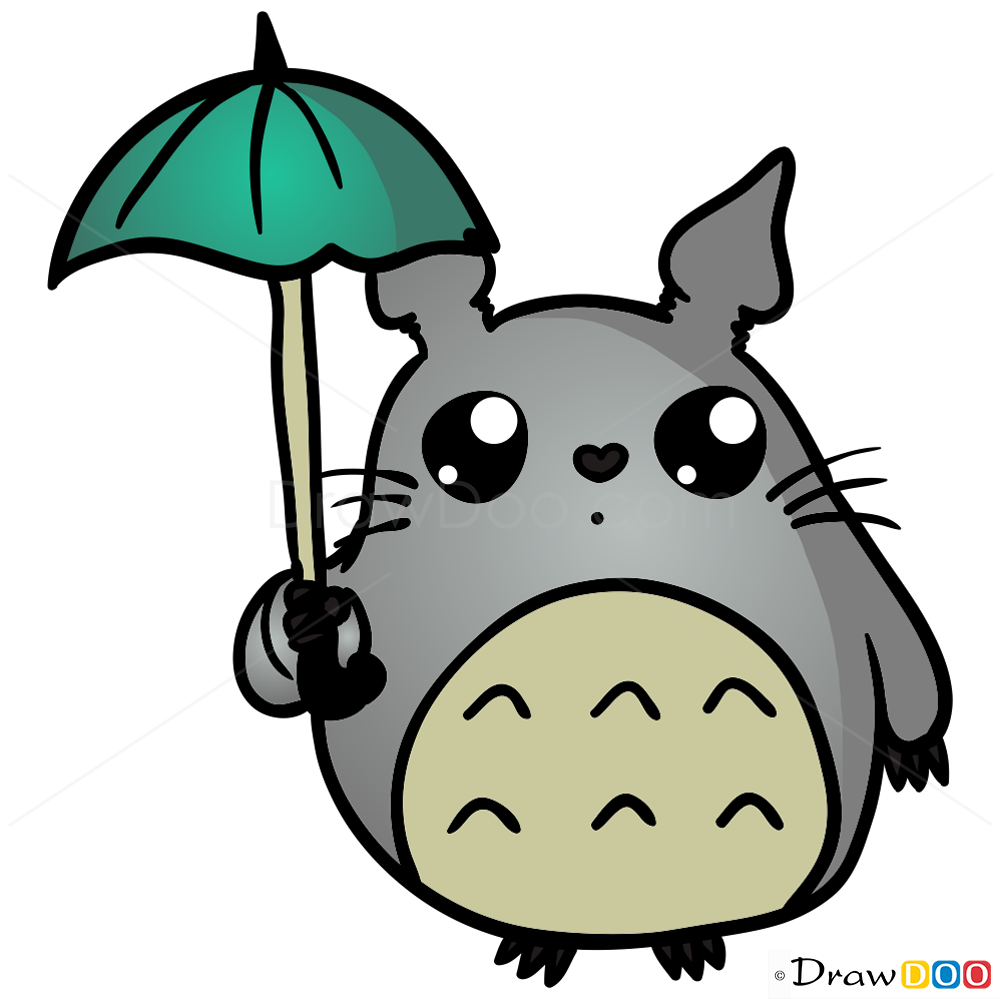 1000x999 How To Draw Totoro, Chibi