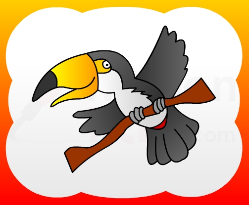503x415 How To Draw Flying Toucan For Kids