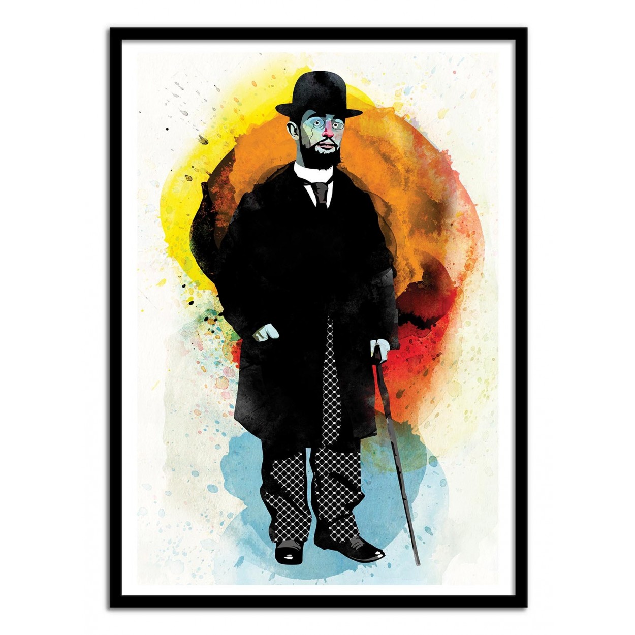 1250x1250 illustration art poster, frame paint graphic portrait toulouse lautrec