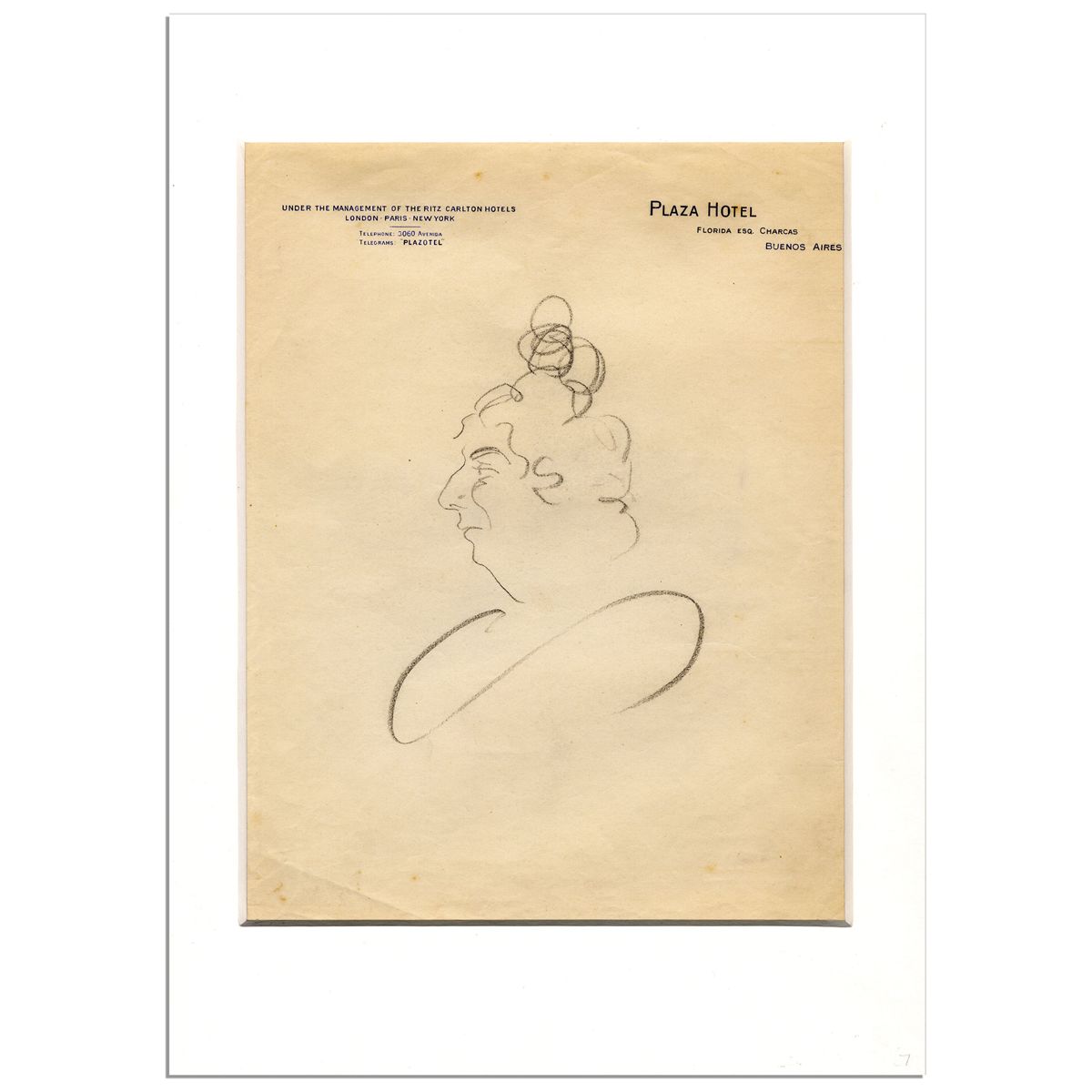 1200x1200 Enrico Caruso Sketch Drawn While On A South American Tour