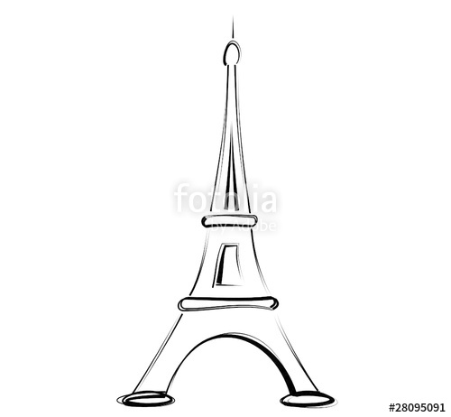500x462 Dessin Tour Eiffel Paris France Stock Image And Royalty Free