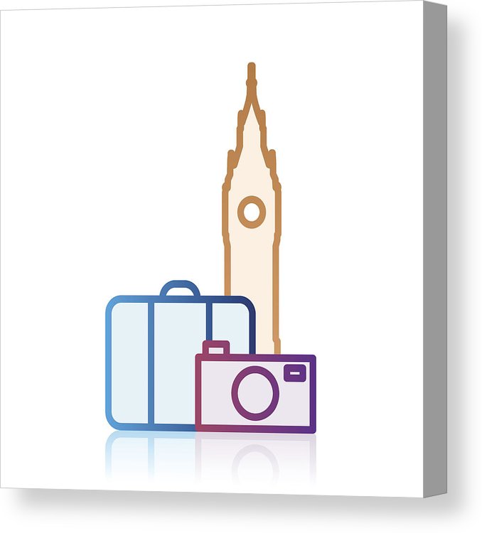 678x750 London Tourism Destination Icon Canvas Print Canvas Art