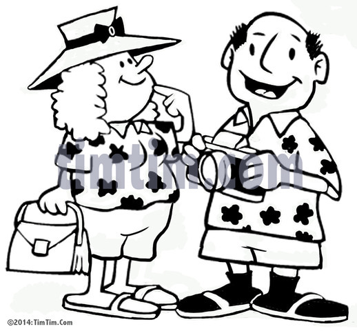 518x480 Free Drawing Of American Tourists Bw From The Category Holidays