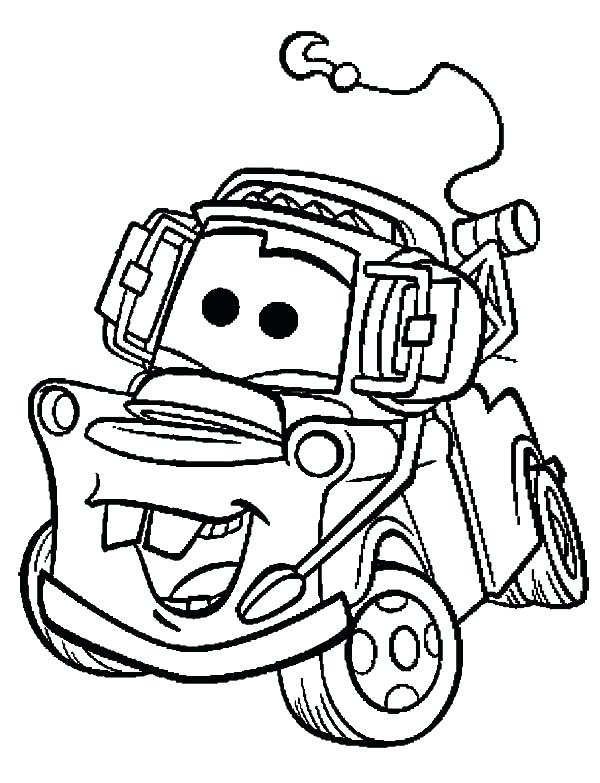 600x783 Tow Mater Coloring Pages Truck Free For Adults Animals Pa