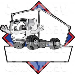 300x300 Photostock Vector Cartoon Bigr Rig Tow Truck Isolated On White