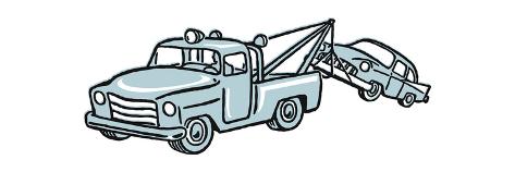 473x158 Tow Truck Towing A Car Posters