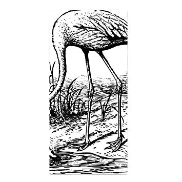 355x355 Flamingo Drawing Super Absorbent Bath Hair Towel