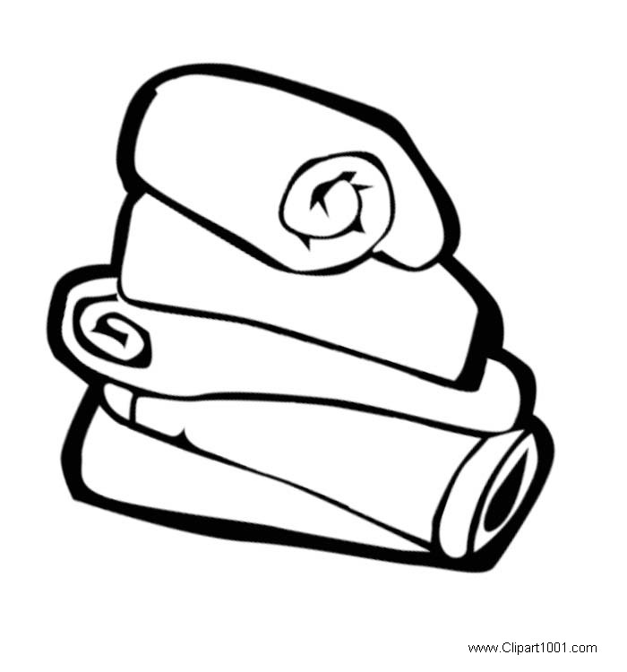 700x750 Beach Towel Clipart Black And White