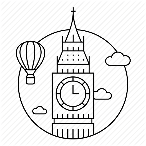 512x512 Collection Of Free London Drawing Big Ben Download On Ui Ex