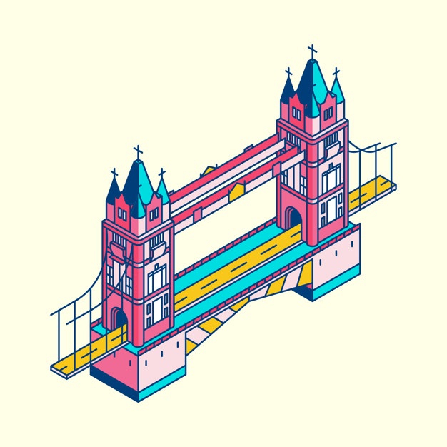 626x626 Tower Bridge Illustration Vector Free Download