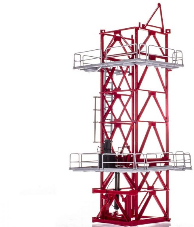 674x786 Potain Mdt Climbing Cage Red Jl Cranes