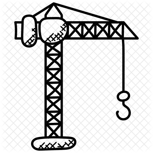 512x512 Tower Crane Icon Of Doodle Style