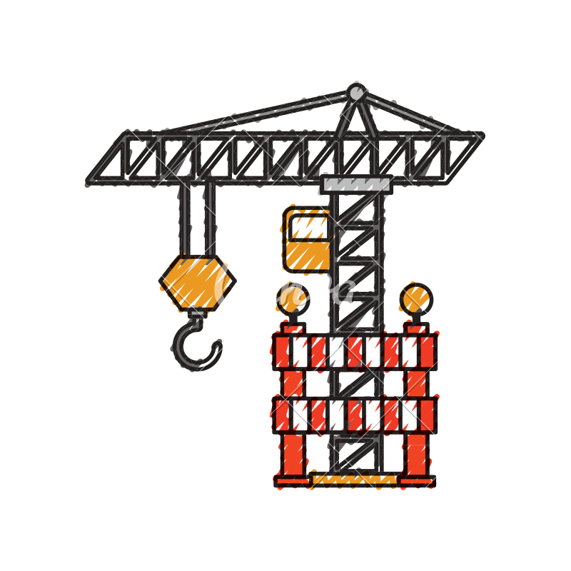 800x800 Construction Tower Crane Barricade Caution
